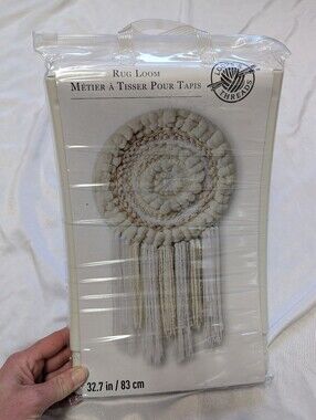 Loops & Thread Plastic Circle Rug Loom 32.7 Inch Round Weaving, Crafts, DIY
